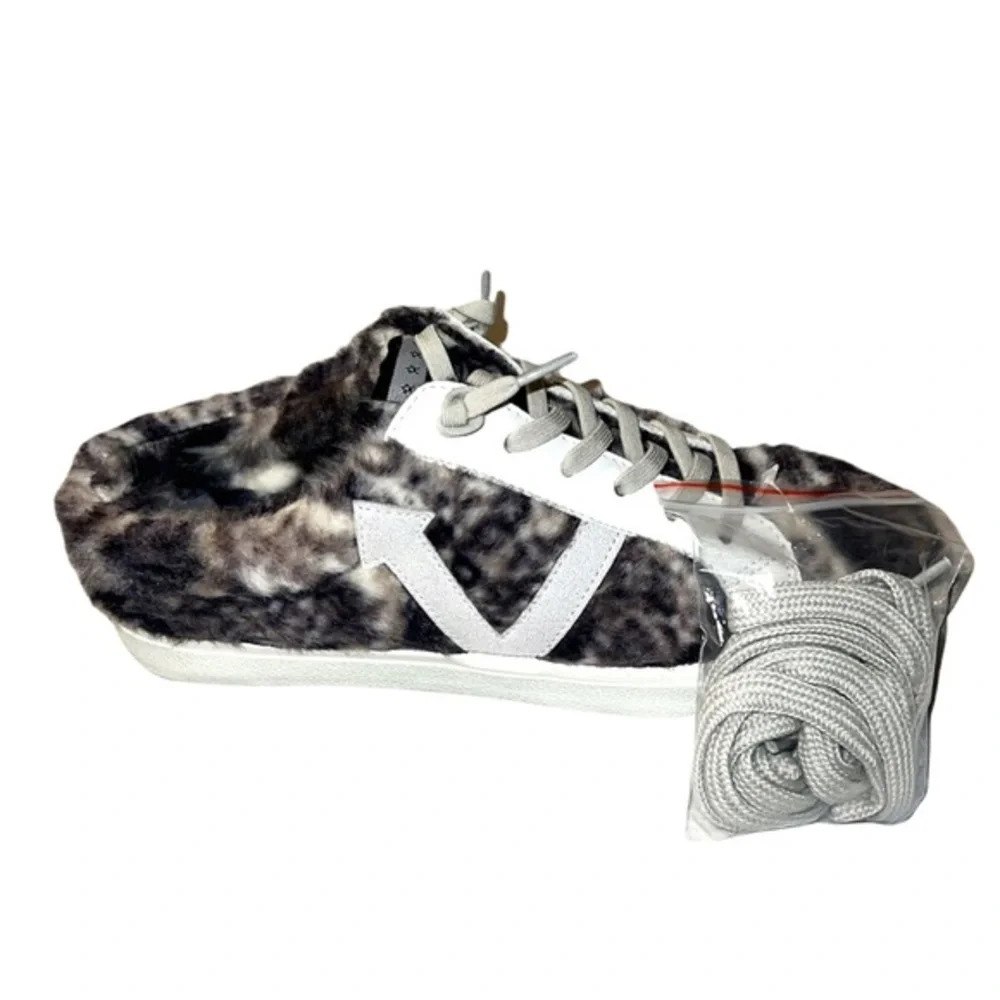 Vintage Havana Sneakers Snuggle Sherpa Snake Slip on Open Heel Leather NWT new